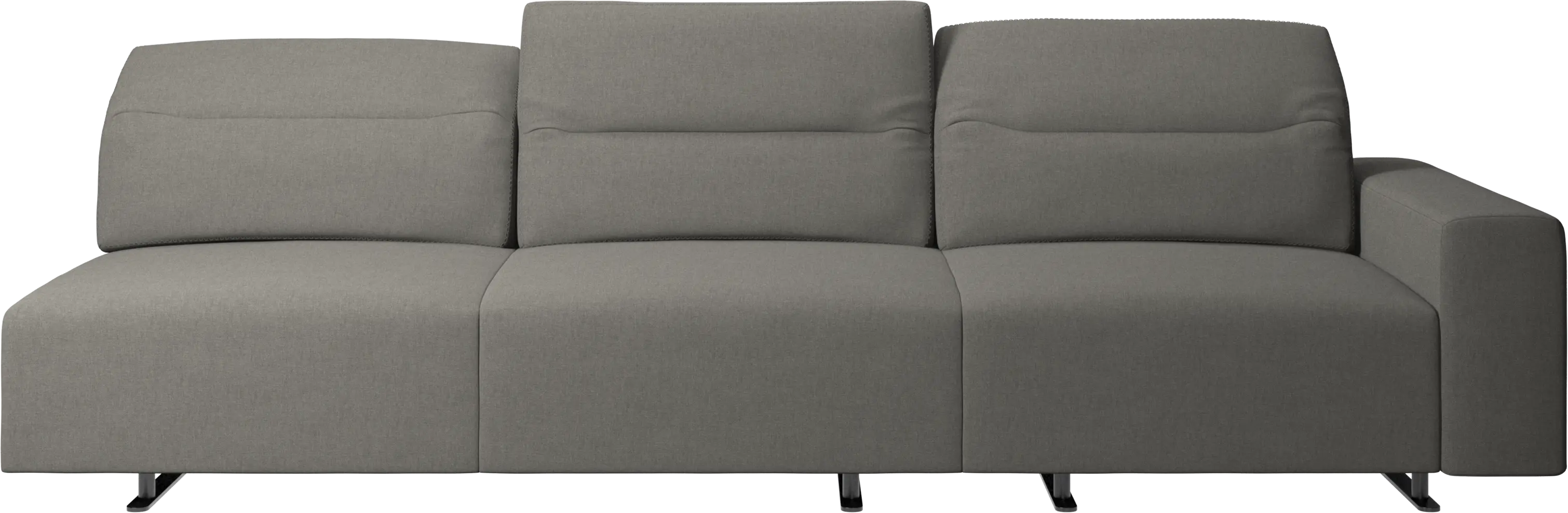 Hampton sofa with adjustable back, resting unit and storage left